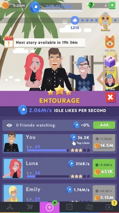 idle tuber empire entourage