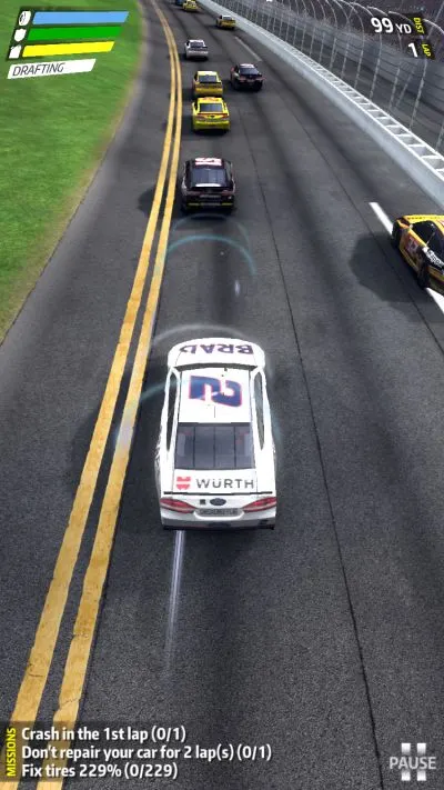 nascar rush switch lanes