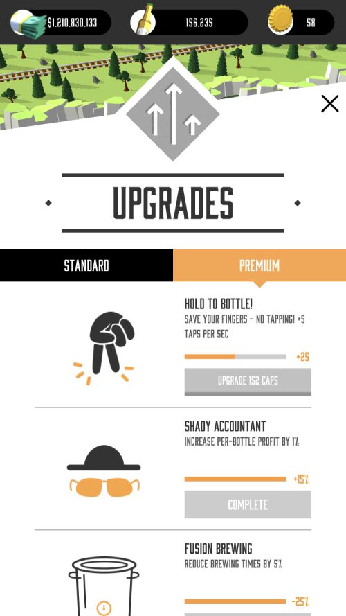 how to upgrade in brew town
