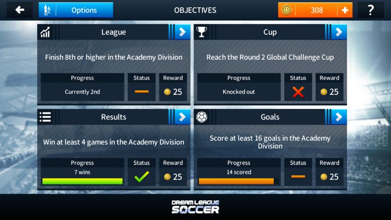 dream league soccer 2018 objectives