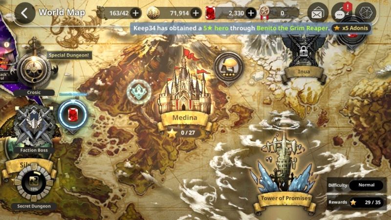 destiny knights world map