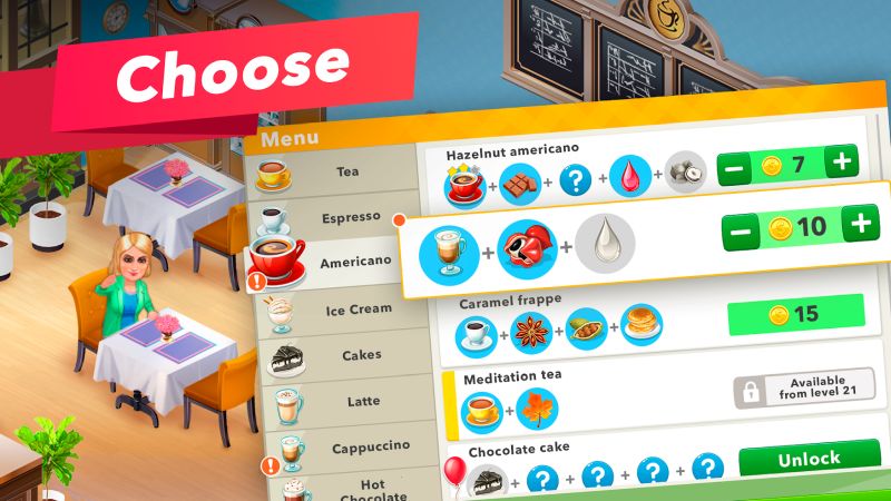 my cafe recipes and stories menu