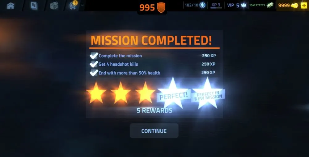 cover fire mission completed 5 rewards