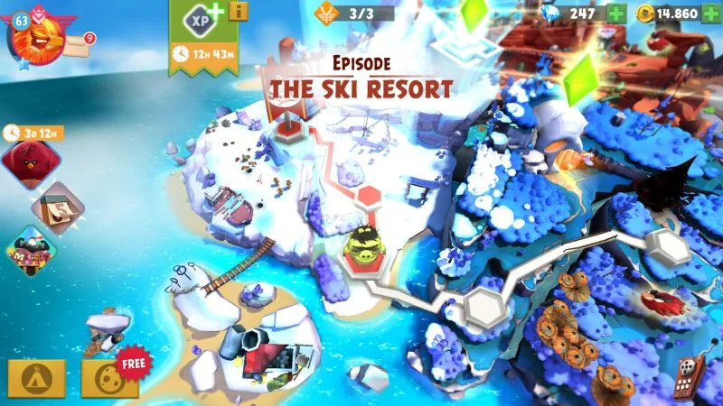 angry birds evolution ski resort