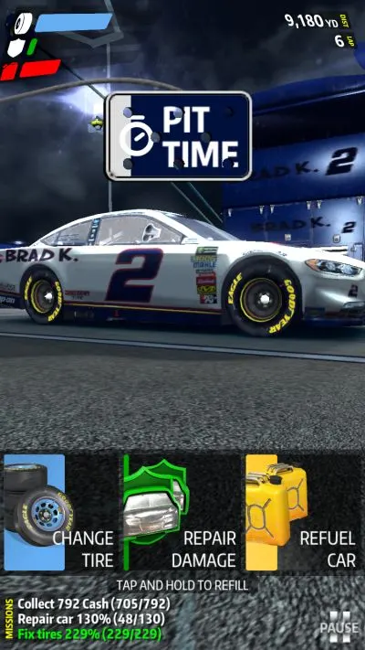 nascar rush pit stop