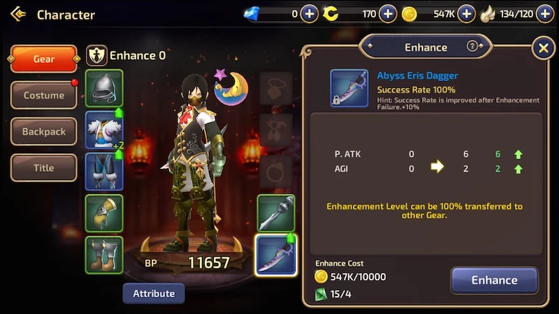 how to enhance your gear in dragon nest m