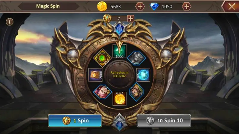 dungeon & heroes keys and magic coins