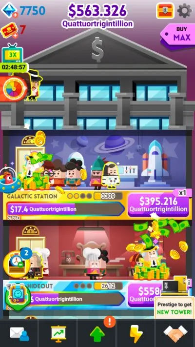 cash inc tower reset