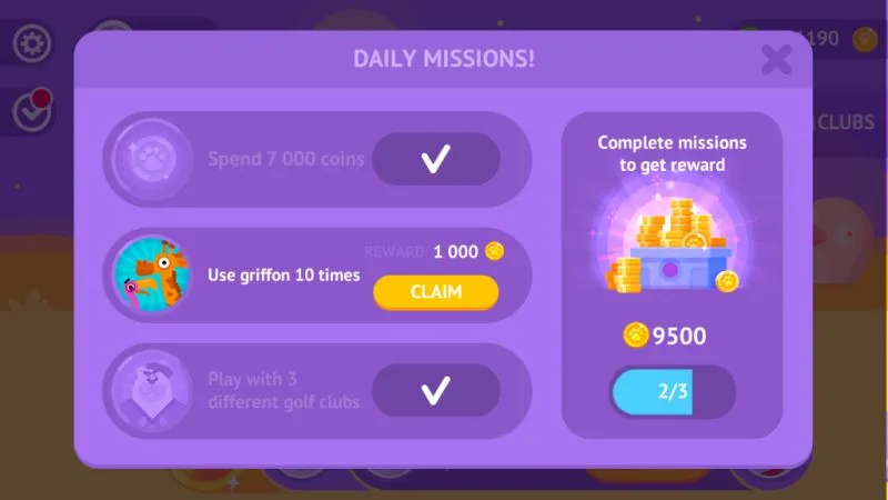 golfmasters playgendary daily missions
