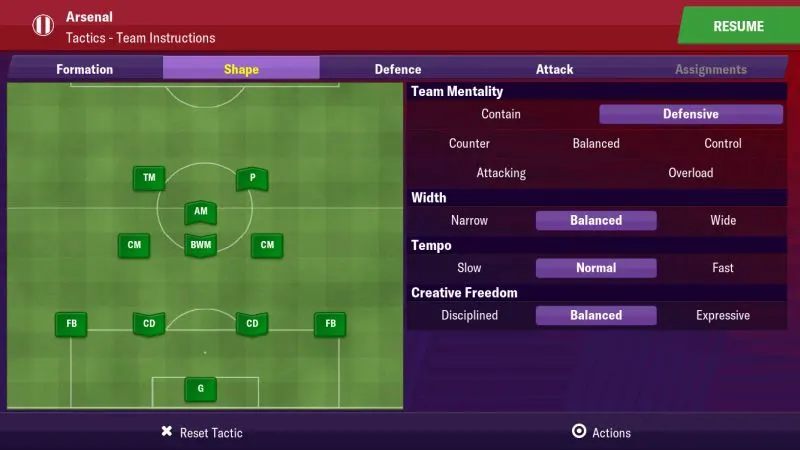 football manager 2019 mobile defensive tactics