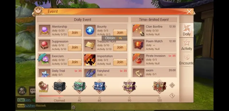 novoland the castle in the sky daily events