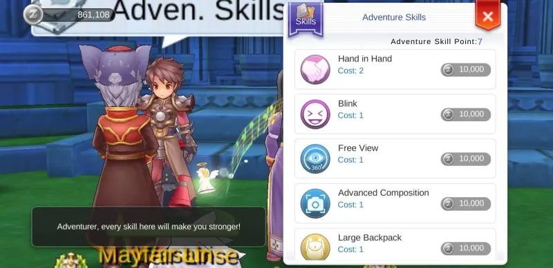 ragnarok m eternal love adventure skills