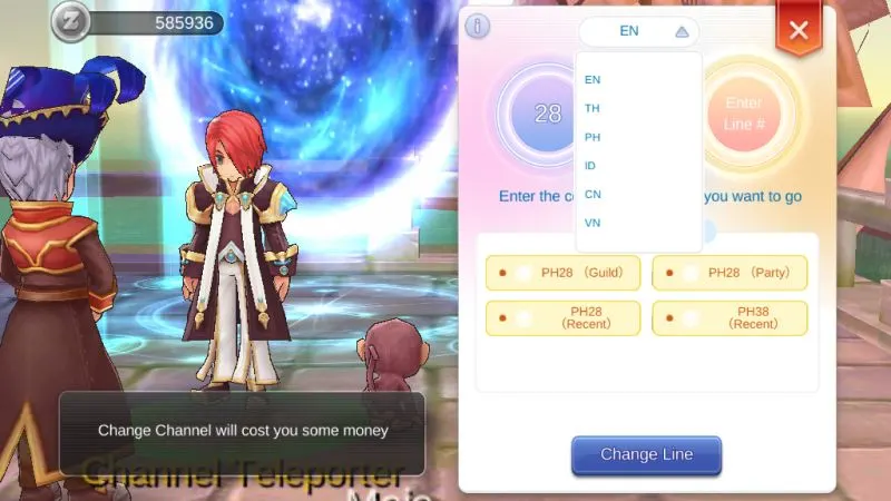 ragnarok m eternal love channel switching