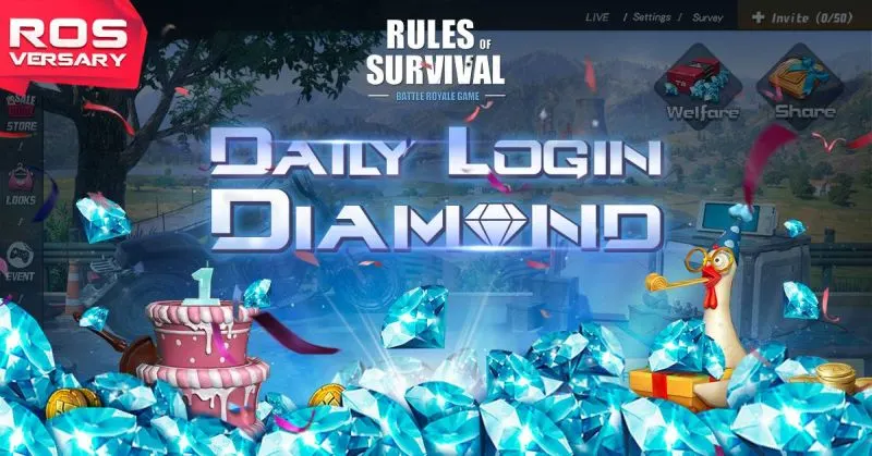 rules of survival free diamonds