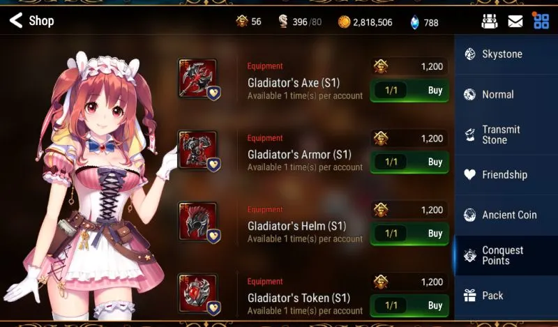 epic seven gladiator set