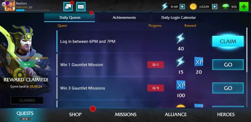 forged fantasy daily quests