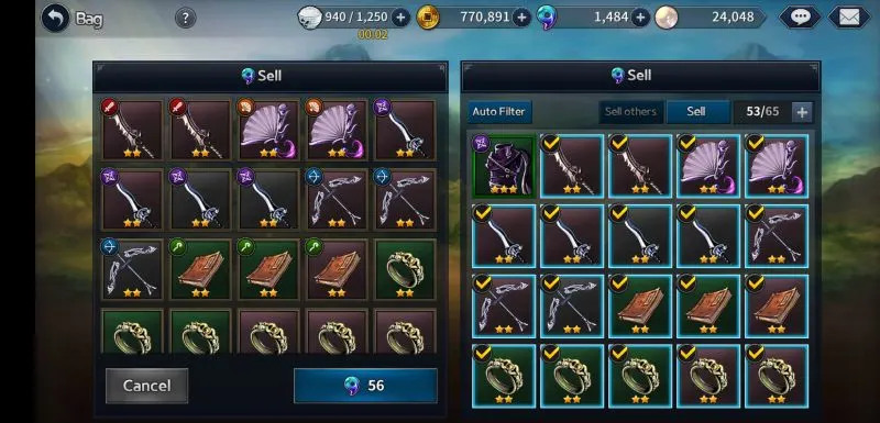 final blade inventory