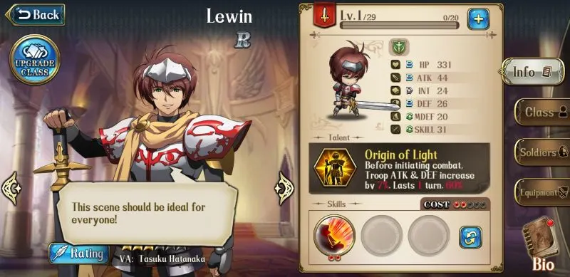 langrisser mobile best r heroes lewin