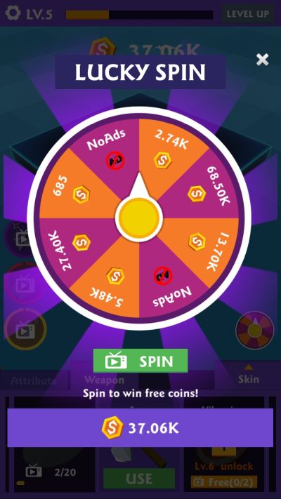 weeder match lucky spin