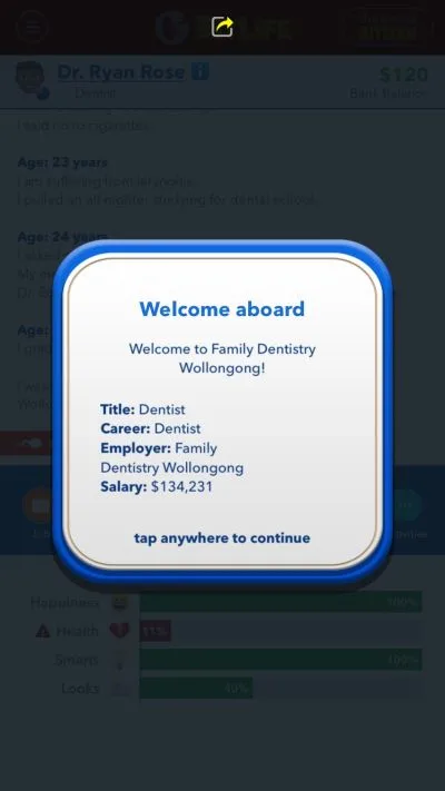 how to become a dentist in bitlife