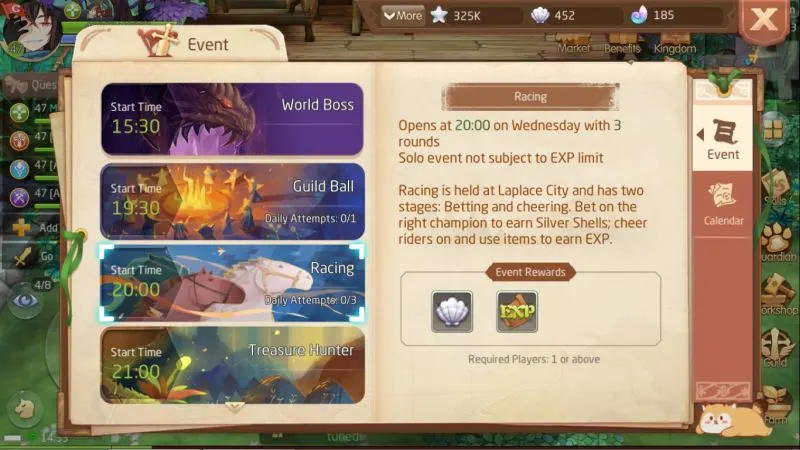 laplace m limited events list