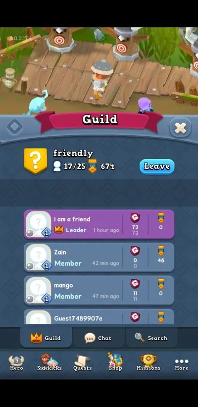 world of legends guild