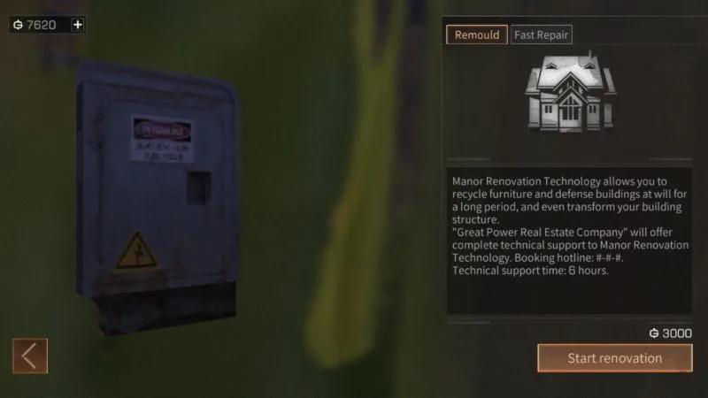 lifeafter manor renovation tips