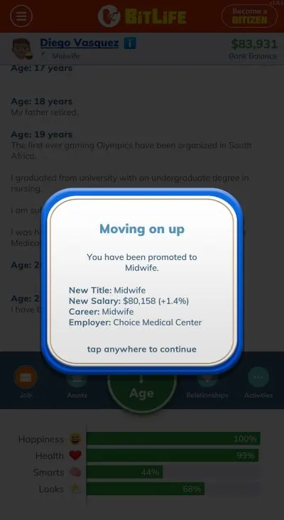 bitlife midwife