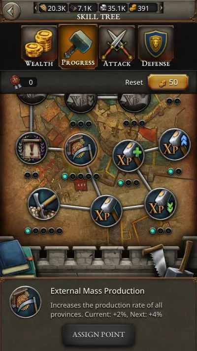 fortress kings skill tree