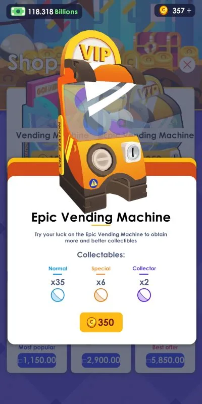 idle theme park tycoon epic vending machine