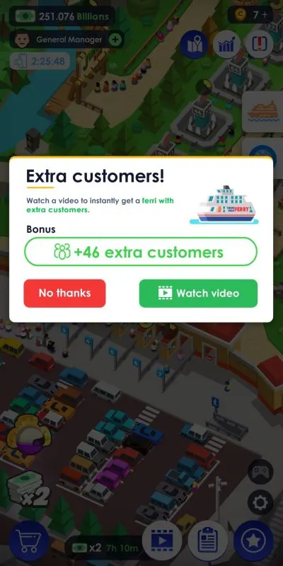 idle theme park tycoon extra customers