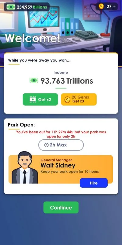 idle theme park tycoon manager