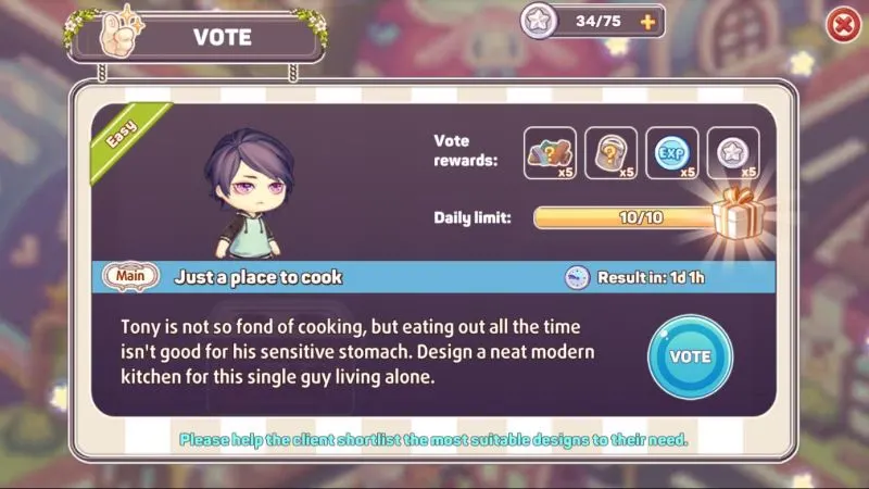 kawaii home design voting