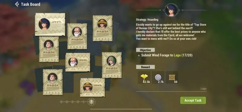 dawn of isles task board