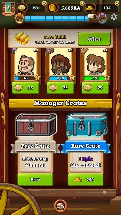 idle frontier tap town tycoon freebies, offers and events