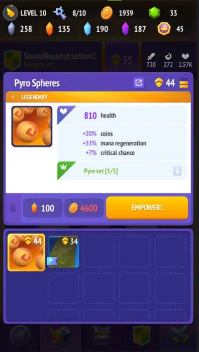 nonstop knight 2 equipment