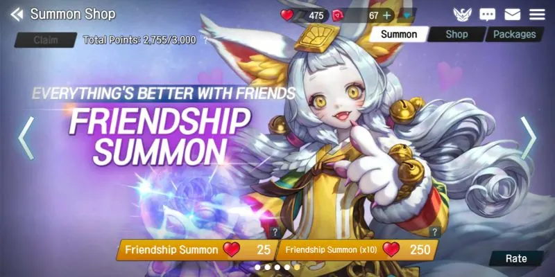 elune friendship summon