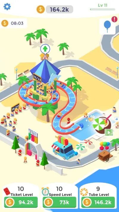 idle aqua park tips
