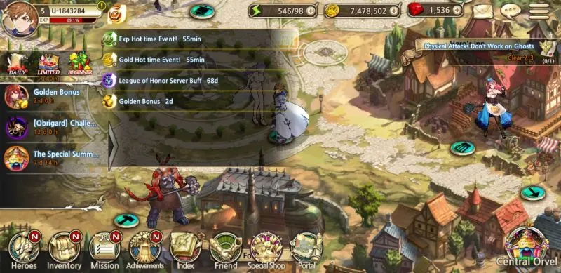 king's raid buffs and events