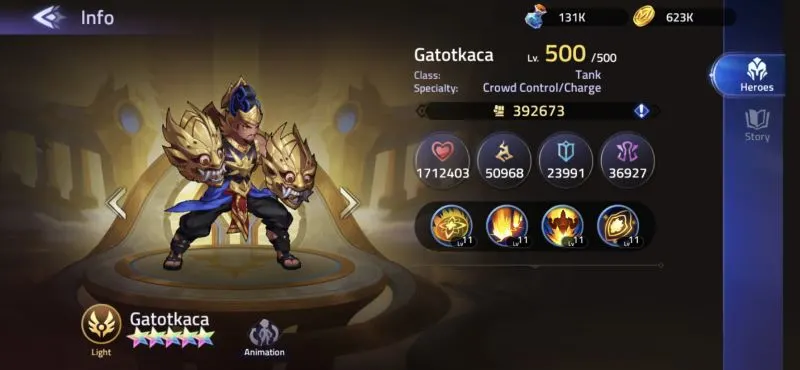 mobile legends adventure gatotkaca