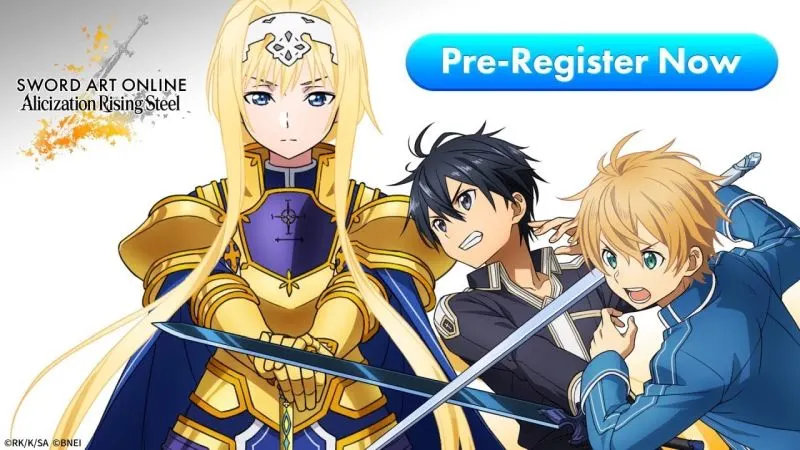 sword art online alicization rising steel pre-registration