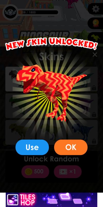 how to unlock new skins in dinosaur rampage