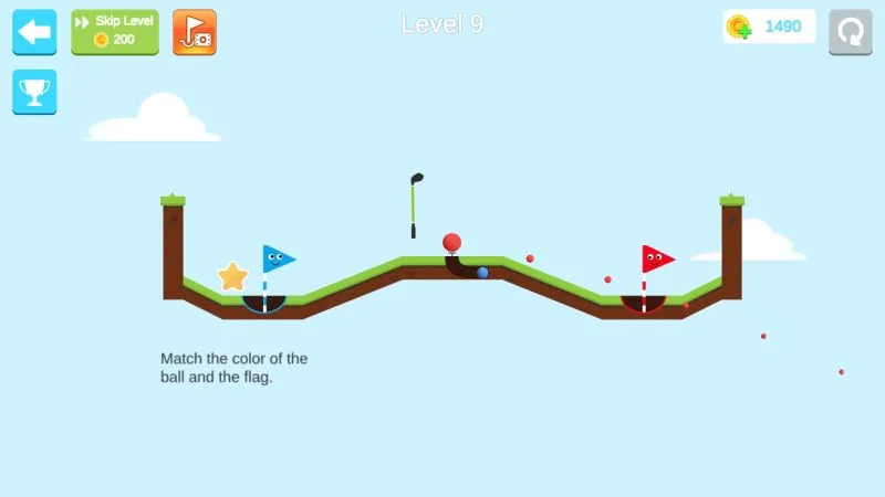 how to match ball color and flag in happy shots golf