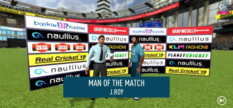 real cricket 19 man of the match