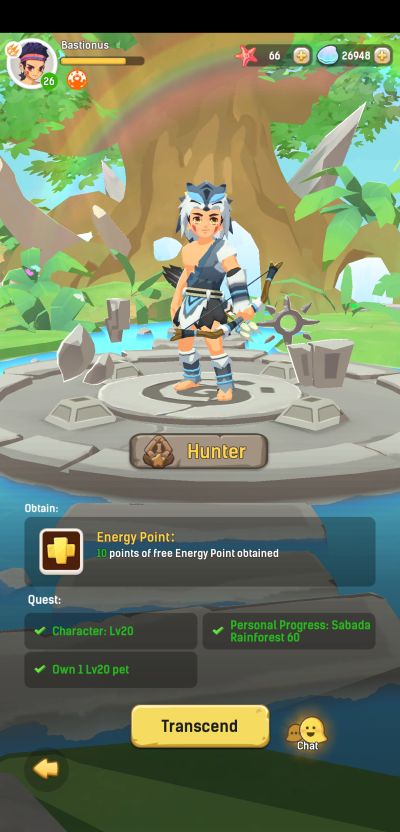 how to transcend hero in ulala idle adventure