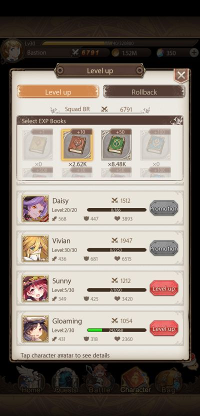 how to upgrade heroes in aura fantasy