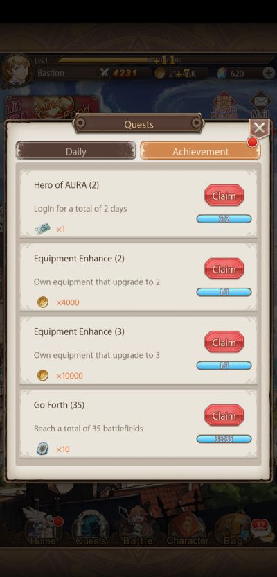 how to accomplish more quests in aura fantasy