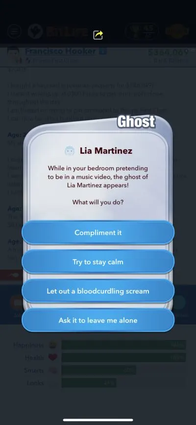 how to deal with a ghost in bitlife