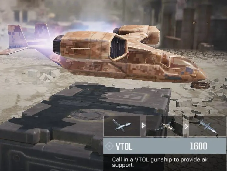 call of duty mobile vtol