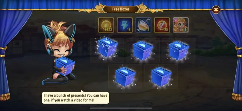 hero wars free boxes